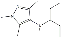 1,3,5-trimethyl-N-(pentan-3-yl)-1H-pyrazol-4-amine Structure