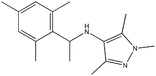 1,3,5-trimethyl-N-[1-(2,4,6-trimethylphenyl)ethyl]-1H-pyrazol-4-amine Structure