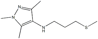 1,3,5-trimethyl-N-[3-(methylsulfanyl)propyl]-1H-pyrazol-4-amine,,结构式
