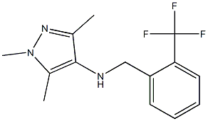 1,3,5-trimethyl-N-{[2-(trifluoromethyl)phenyl]methyl}-1H-pyrazol-4-amine 结构式