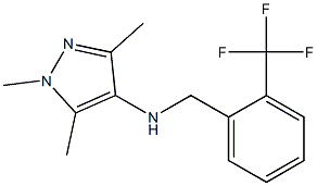 1,3,5-trimethyl-N-{[2-(trifluoromethyl)phenyl]methyl}-1H-pyrazol-4-amine Structure