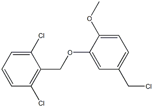 1,3-dichloro-2-[5-(chloromethyl)-2-methoxyphenoxymethyl]benzene Struktur