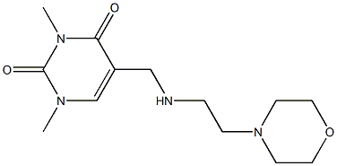 1,3-dimethyl-5-({[2-(morpholin-4-yl)ethyl]amino}methyl)-1,2,3,4-tetrahydropyrimidine-2,4-dione Structure