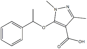 1,3-dimethyl-5-(1-phenylethoxy)-1H-pyrazole-4-carboxylic acid