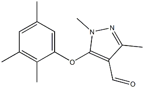 1,3-dimethyl-5-(2,3,5-trimethylphenoxy)-1H-pyrazole-4-carbaldehyde Structure