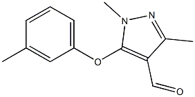 1,3-dimethyl-5-(3-methylphenoxy)-1H-pyrazole-4-carbaldehyde Structure