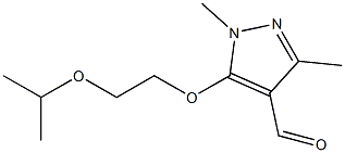 1,3-dimethyl-5-[2-(propan-2-yloxy)ethoxy]-1H-pyrazole-4-carbaldehyde Structure