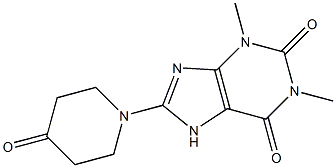 1,3-dimethyl-8-(4-oxopiperidin-1-yl)-3,7-dihydro-1H-purine-2,6-dione Structure