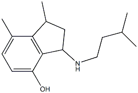 1,7-dimethyl-3-[(3-methylbutyl)amino]-2,3-dihydro-1H-inden-4-ol 结构式
