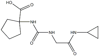 1-[({[2-(cyclopropylamino)-2-oxoethyl]amino}carbonyl)amino]cyclopentanecarboxylic acid Structure