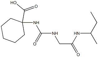 1-[({[2-(sec-butylamino)-2-oxoethyl]amino}carbonyl)amino]cyclohexanecarboxylic acid Structure