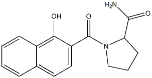 1-[(1-hydroxynaphthalen-2-yl)carbonyl]pyrrolidine-2-carboxamide 化学構造式