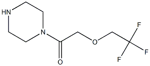 1-[(2,2,2-trifluoroethoxy)acetyl]piperazine Struktur