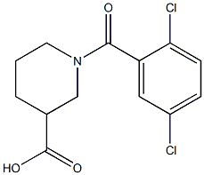 1-[(2,5-dichlorophenyl)carbonyl]piperidine-3-carboxylic acid Struktur