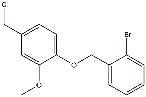 1-[(2-bromophenyl)methoxy]-4-(chloromethyl)-2-methoxybenzene,,结构式