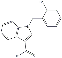 1-[(2-bromophenyl)methyl]-1H-indole-3-carboxylic acid,,结构式