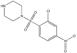 1-[(2-chloro-4-nitrobenzene)sulfonyl]piperazine Structure