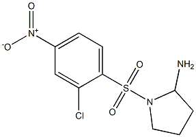 1-[(2-chloro-4-nitrobenzene)sulfonyl]pyrrolidin-2-amine Struktur