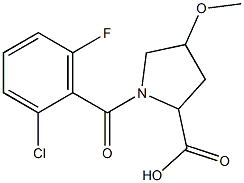 1-[(2-chloro-6-fluorophenyl)carbonyl]-4-methoxypyrrolidine-2-carboxylic acid|