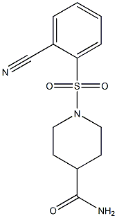 1-[(2-cyanophenyl)sulfonyl]piperidine-4-carboxamide,,结构式