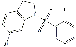 1-[(2-fluorobenzene)sulfonyl]-2,3-dihydro-1H-indol-6-amine Struktur