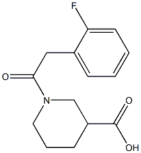 1-[(2-fluorophenyl)acetyl]piperidine-3-carboxylic acid