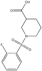  1-[(2-fluorophenyl)sulfonyl]piperidine-3-carboxylic acid