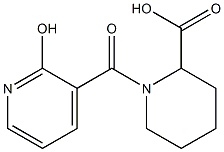 1-[(2-hydroxypyridin-3-yl)carbonyl]piperidine-2-carboxylic acid Structure