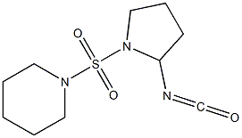 1-[(2-isocyanatopyrrolidine-1-)sulfonyl]piperidine Structure