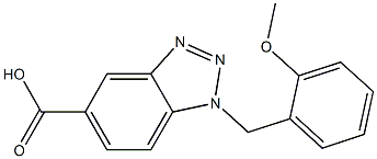 1-[(2-methoxyphenyl)methyl]-1H-1,2,3-benzotriazole-5-carboxylic acid,,结构式