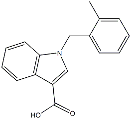 1-[(2-methylphenyl)methyl]-1H-indole-3-carboxylic acid,,结构式