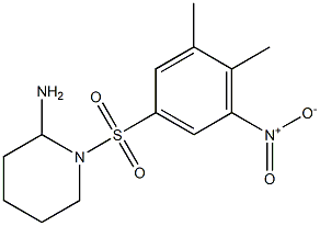 1-[(3,4-dimethyl-5-nitrobenzene)sulfonyl]piperidin-2-amine 结构式