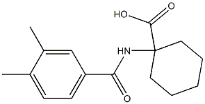 1-[(3,4-dimethylbenzene)amido]cyclohexane-1-carboxylic acid Structure