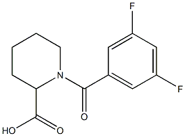 1-[(3,5-difluorophenyl)carbonyl]piperidine-2-carboxylic acid Structure