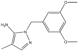 1-[(3,5-dimethoxyphenyl)methyl]-4-methyl-1H-pyrazol-5-amine Structure