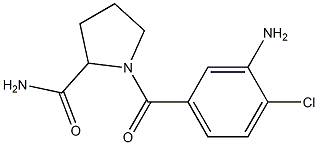 1-[(3-amino-4-chlorophenyl)carbonyl]pyrrolidine-2-carboxamide Structure