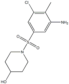 1-[(3-amino-5-chloro-4-methylbenzene)sulfonyl]piperidin-4-ol