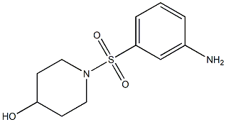 1-[(3-aminophenyl)sulfonyl]piperidin-4-ol 结构式