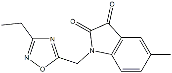 1-[(3-ethyl-1,2,4-oxadiazol-5-yl)methyl]-5-methyl-2,3-dihydro-1H-indole-2,3-dione Structure