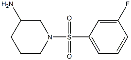 1-[(3-fluorobenzene)sulfonyl]piperidin-3-amine Struktur