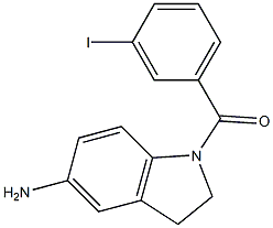 1-[(3-iodophenyl)carbonyl]-2,3-dihydro-1H-indol-5-amine 化学構造式