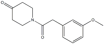 1-[(3-methoxyphenyl)acetyl]piperidin-4-one Structure