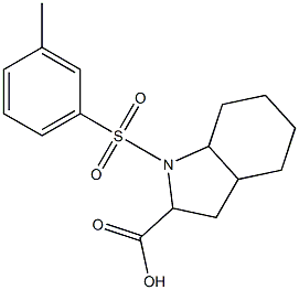 1-[(3-methylphenyl)sulfonyl]octahydro-1H-indole-2-carboxylic acid 结构式