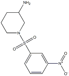 1-[(3-nitrobenzene)sulfonyl]piperidin-3-amine 结构式