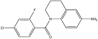 1-[(4-chloro-2-fluorophenyl)carbonyl]-1,2,3,4-tetrahydroquinolin-6-amine 结构式