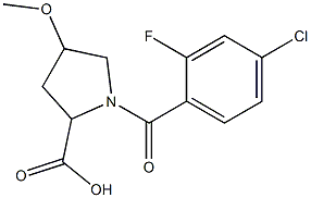  1-[(4-chloro-2-fluorophenyl)carbonyl]-4-methoxypyrrolidine-2-carboxylic acid