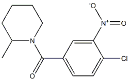 1-[(4-chloro-3-nitrophenyl)carbonyl]-2-methylpiperidine Structure