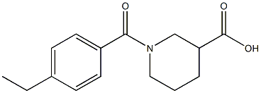 1-[(4-ethylphenyl)carbonyl]piperidine-3-carboxylic acid,,结构式