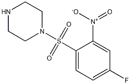 1-[(4-fluoro-2-nitrobenzene)sulfonyl]piperazine Structure