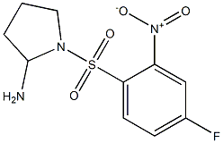 1-[(4-fluoro-2-nitrobenzene)sulfonyl]pyrrolidin-2-amine Struktur